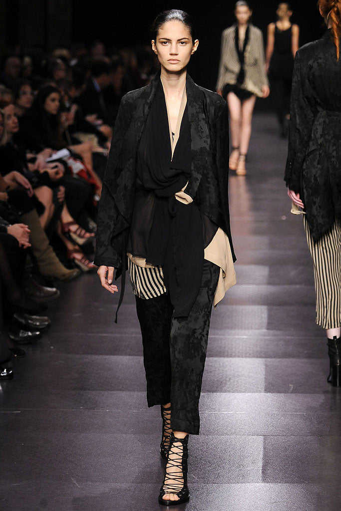 2009 Textured Jacquard 'East' Jacket with Tie Closure