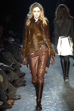 2002 Painted Leather Military Jacket