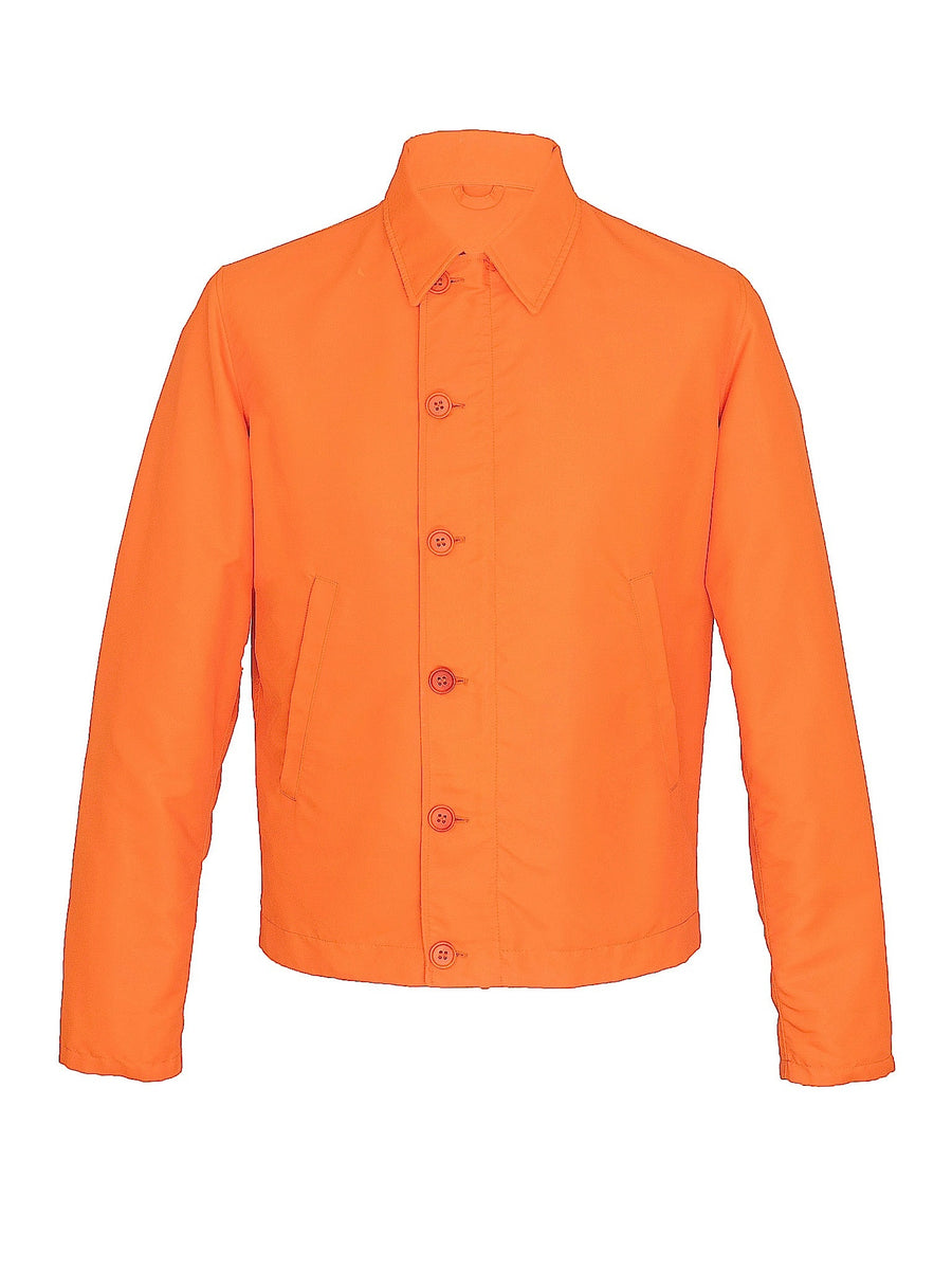 Helmut Lang 1995 Safety Orange Double Nylon Twill Jacket ...