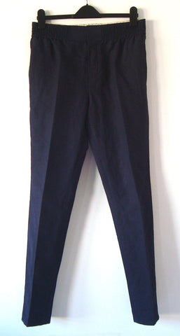 2012 Gabardine Drop-Crotch Trousers with Ruched Waist