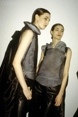 2000 Resinated Cotton Bondage Biker Jacket with Neck Rest Collar