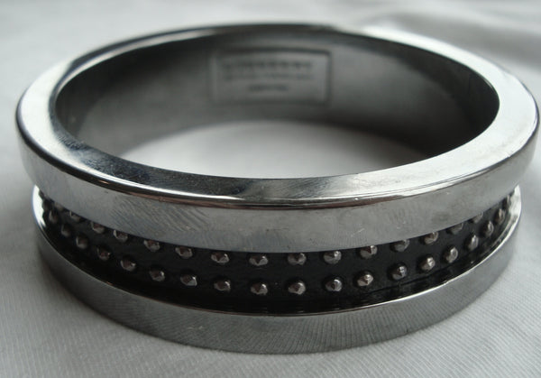 2012 Studded Bracelet with Leather Trim