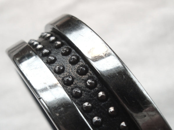 2012 Studded Bracelet with Leather Trim