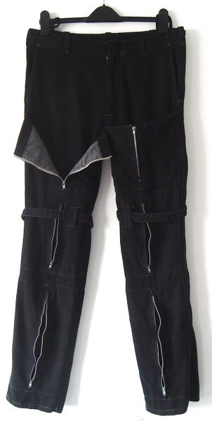 1999 Bondage Trousers with Zipped Pockets and Straps