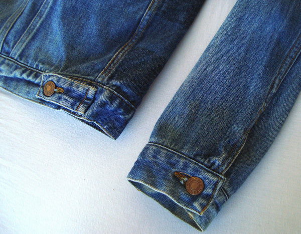 1997 Vintage Denim Initial 2-Pocket Jacket with Rubber Stripes