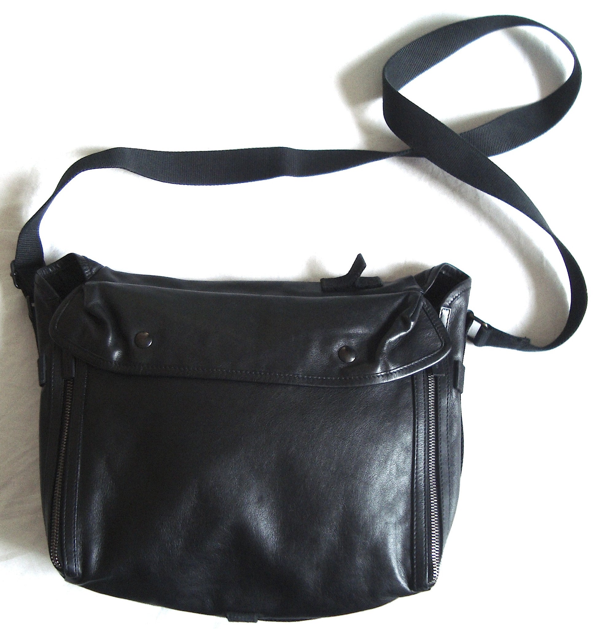 Helmut Lang 2003 Nappa Leather Gas Mask Messenger Bag