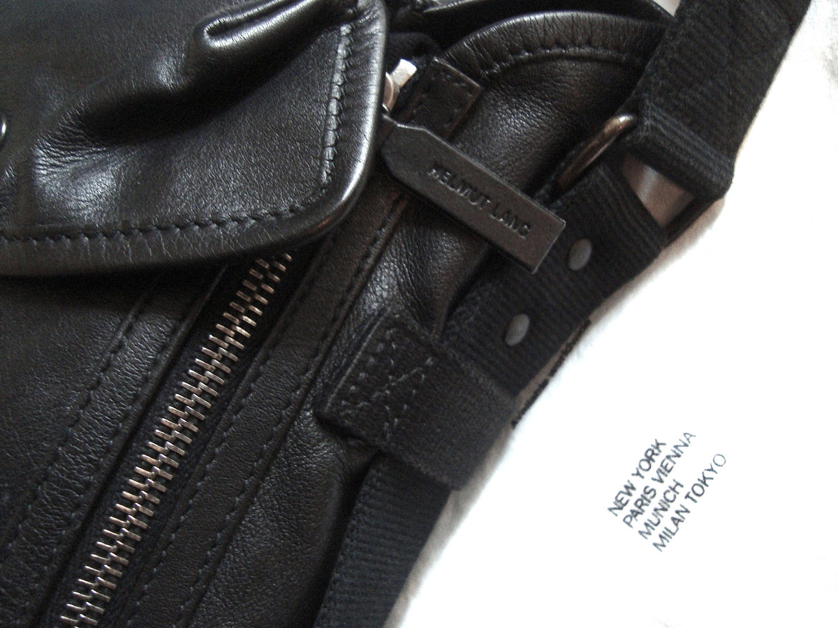 Helmut Lang 2003 Nappa Leather Gas Mask Messenger Bag