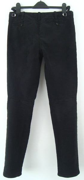 1998 Heavy Moleskin Cotton Slim Trousers with Elastic Straps