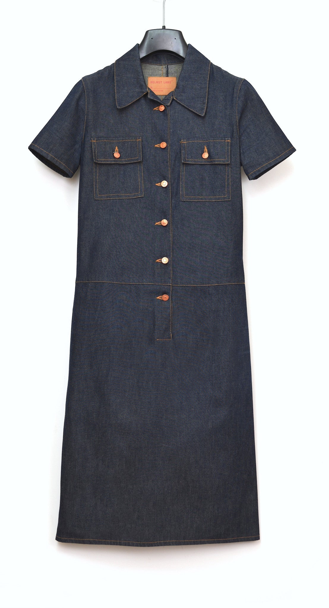 Helmut Lang 1997 Fine Raw Denim Button-Down Dress – ENDYMA