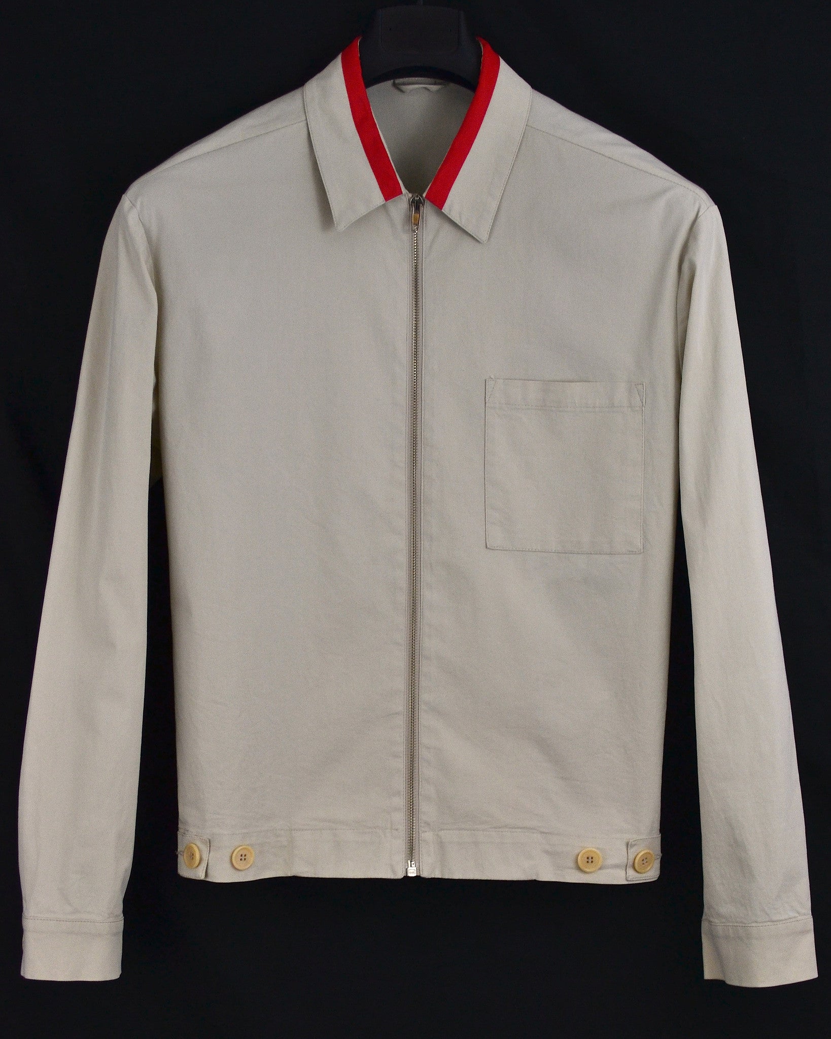 Helmut Lang 1997 Stretch Cotton Blouson with Contrasting Collar 