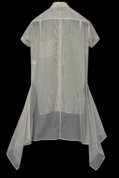 1993 Cotton Mesh Shirt with Extended Panels