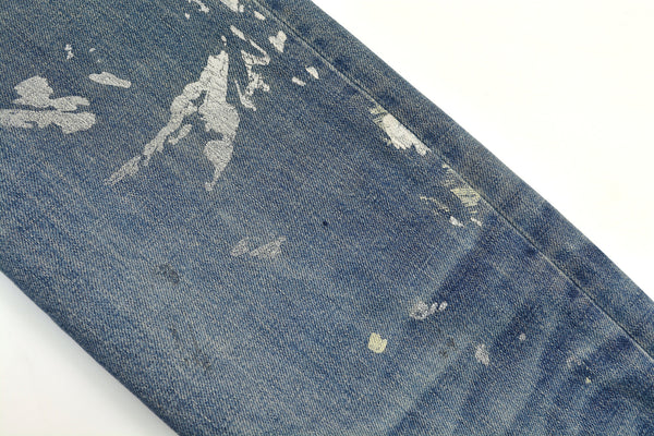 1998 Vintage Sanded Broken Denim Painter Jeans (Medium Wash)