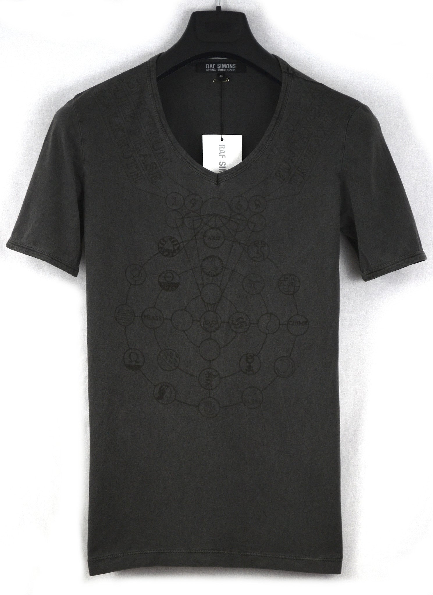 Raf Simons 2004 Vintage Overdyed Jersey T-shirt with Enlightenment