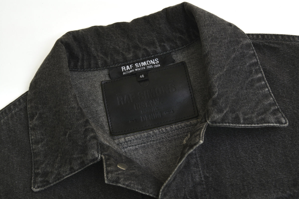 Raf simons black denim on sale jacket