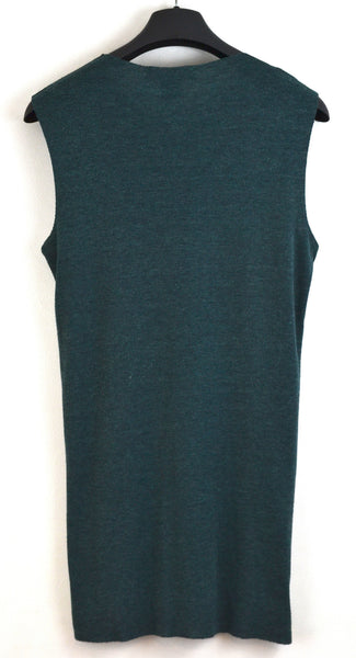 1999 Recycled Wool Elongated Tank Top with Raw Edges