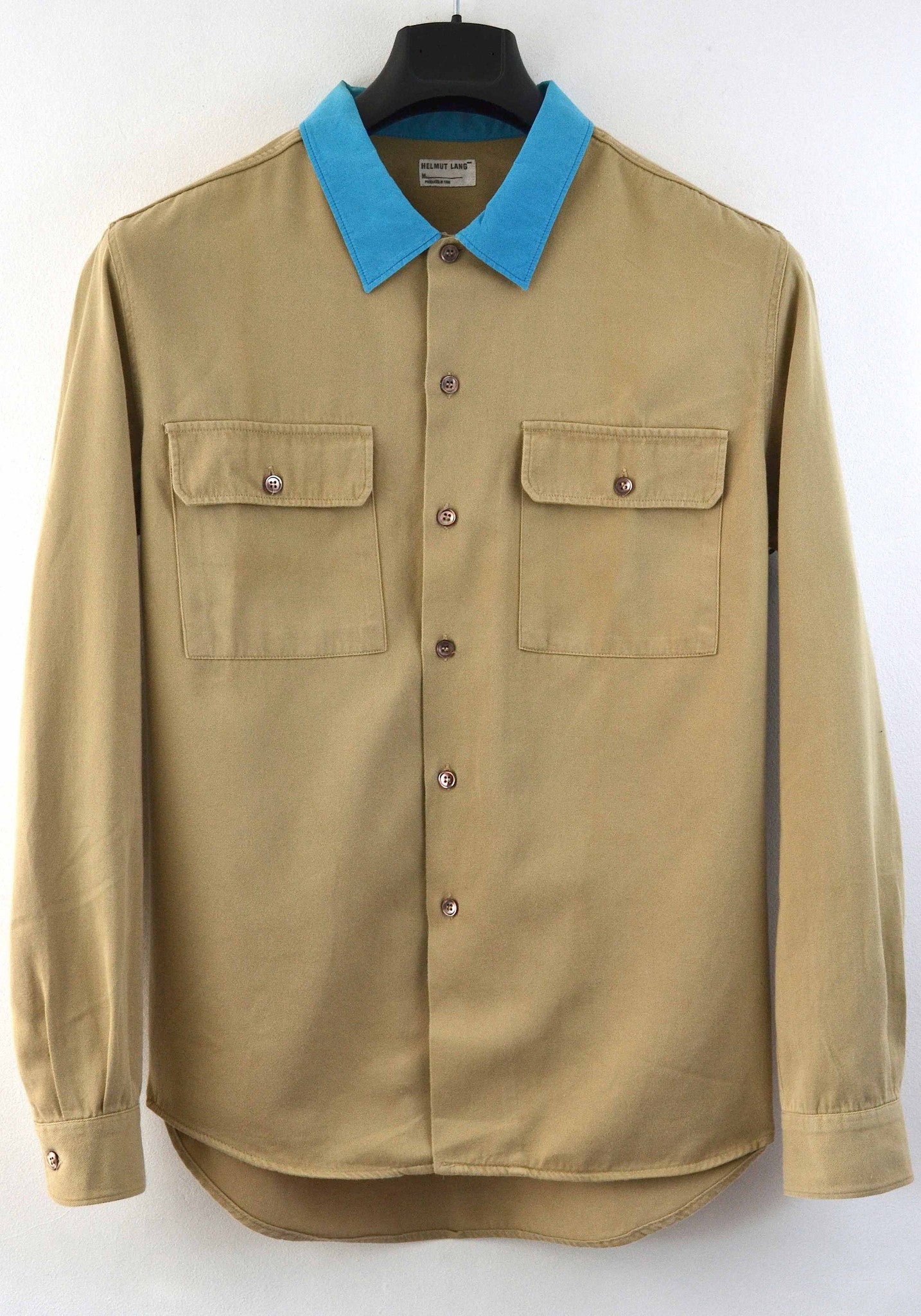 helmut lang dress shirt Helmut Lang Men's Pinstripe Poplin Double-Pocket Button-Down Shirt