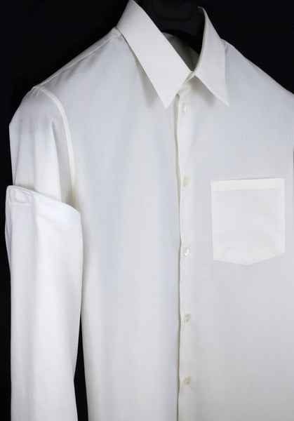 2003 Fine Cotton Slim Shirt with Asymmetric Knit Sleeve