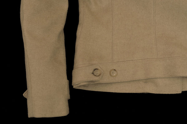 2003 Camel Wool Double-Breasted Military Jacket