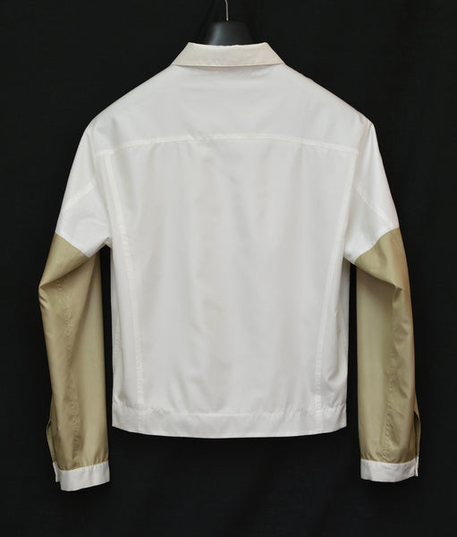 1995 Fine Double Polyester Blouson with Gold Sleeves
