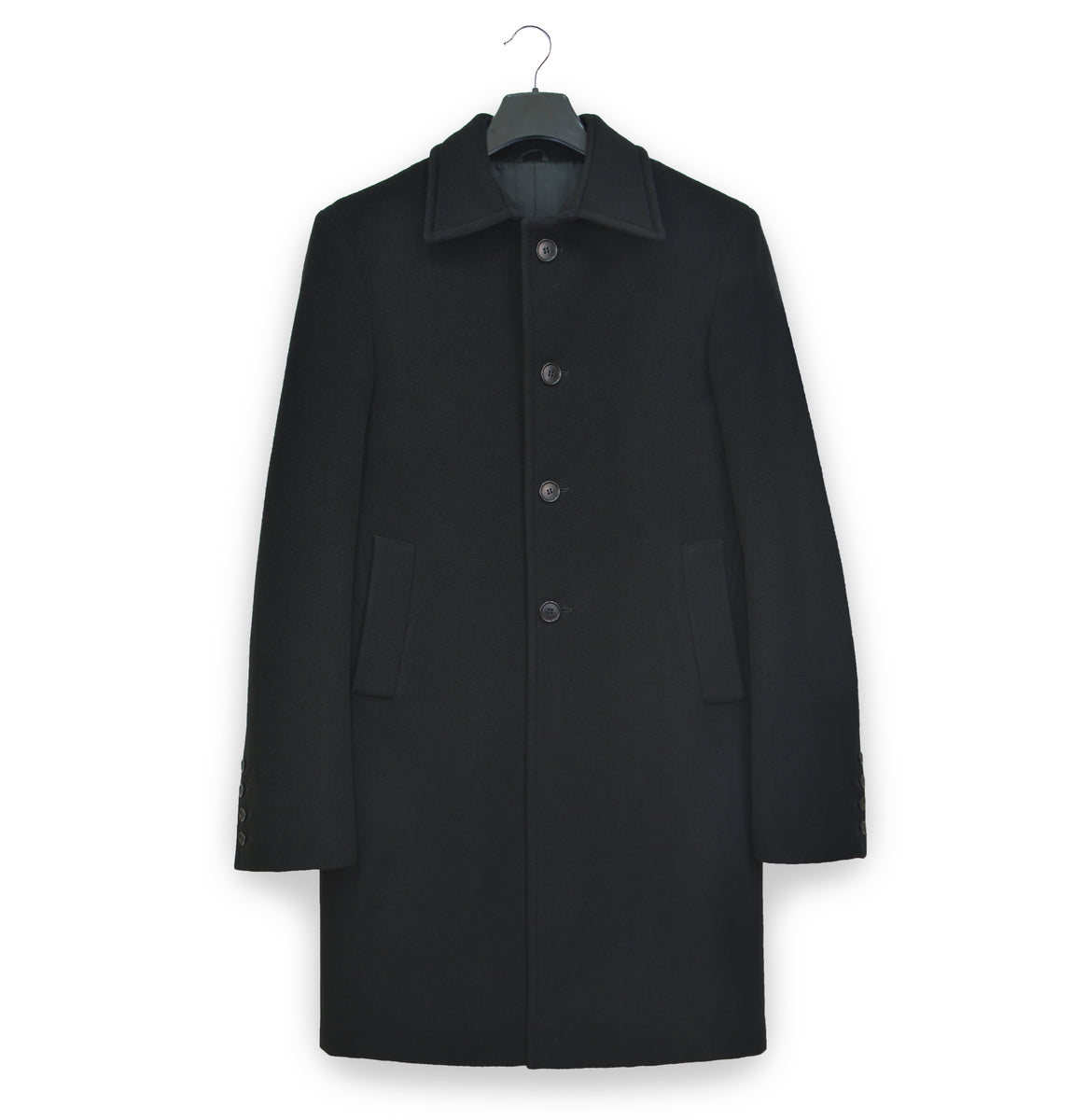 CoSTUME NATIONAL 1990s Tailored Car Coat in Melton Wool
