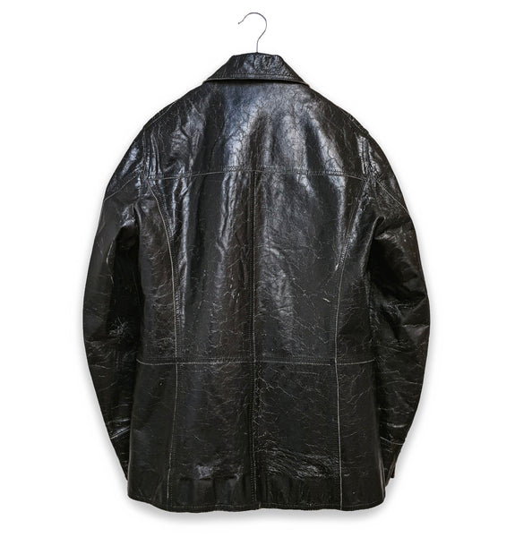 1990s Western Rancher Jacket in Structured High-Contrast Calf Leather
