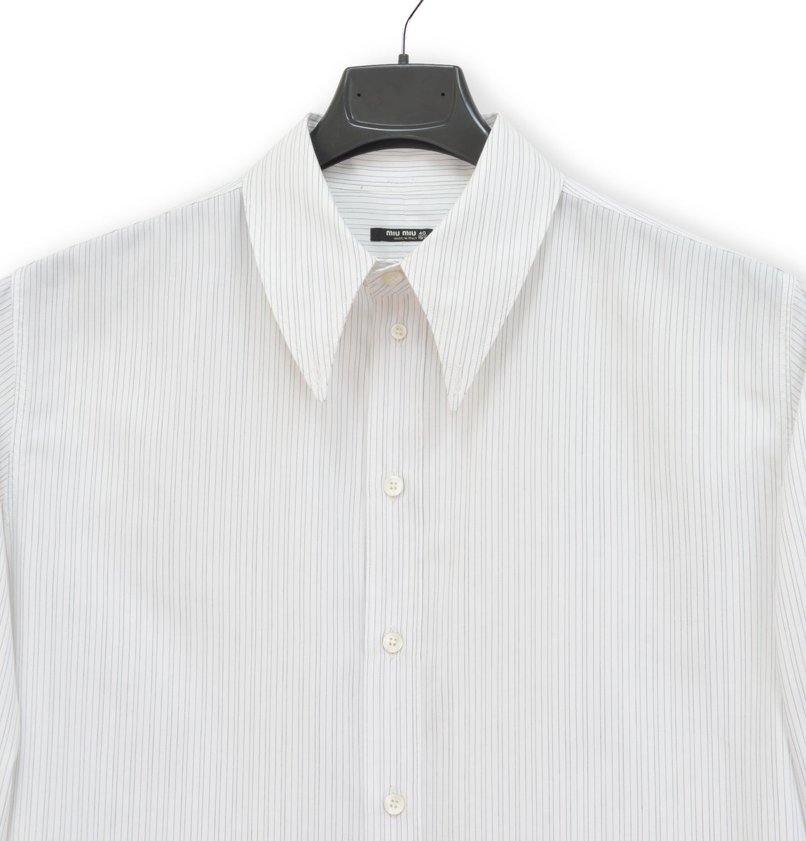 Women's White Poplin Semi-Fitted Shirt - Single Cuffs