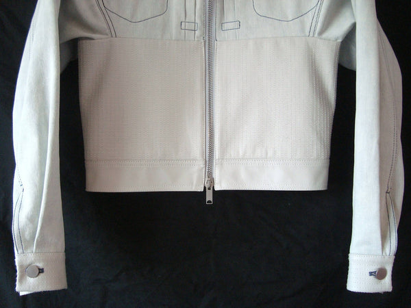 2013 Denim Jacket with Lamb Leather Bodice