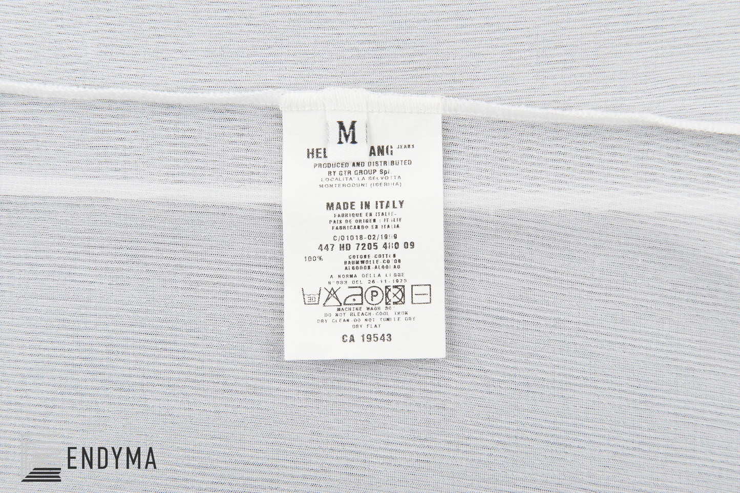 1999 Extrafine Transparent Ribbed Jersey T-Shirt