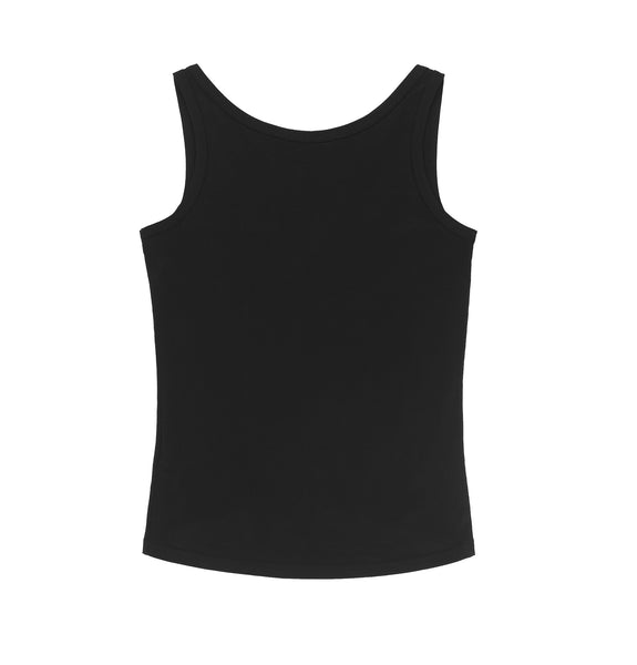 2002 Fine Jersey Tank Top with Cut-Out Hem
