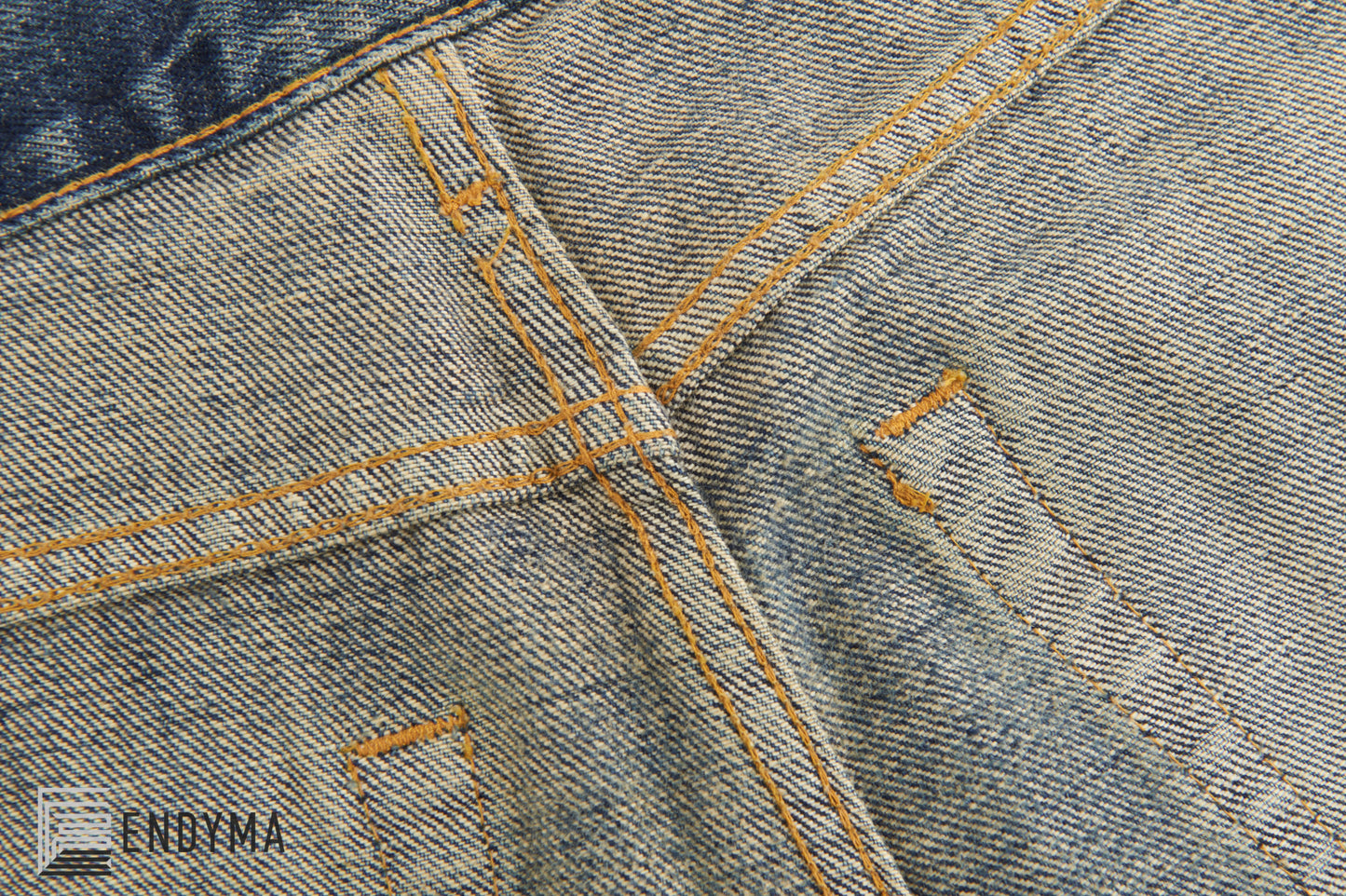 1998 Vintage Sanded Broken Denim Painter Jeans (Medium Wash, Size 26)