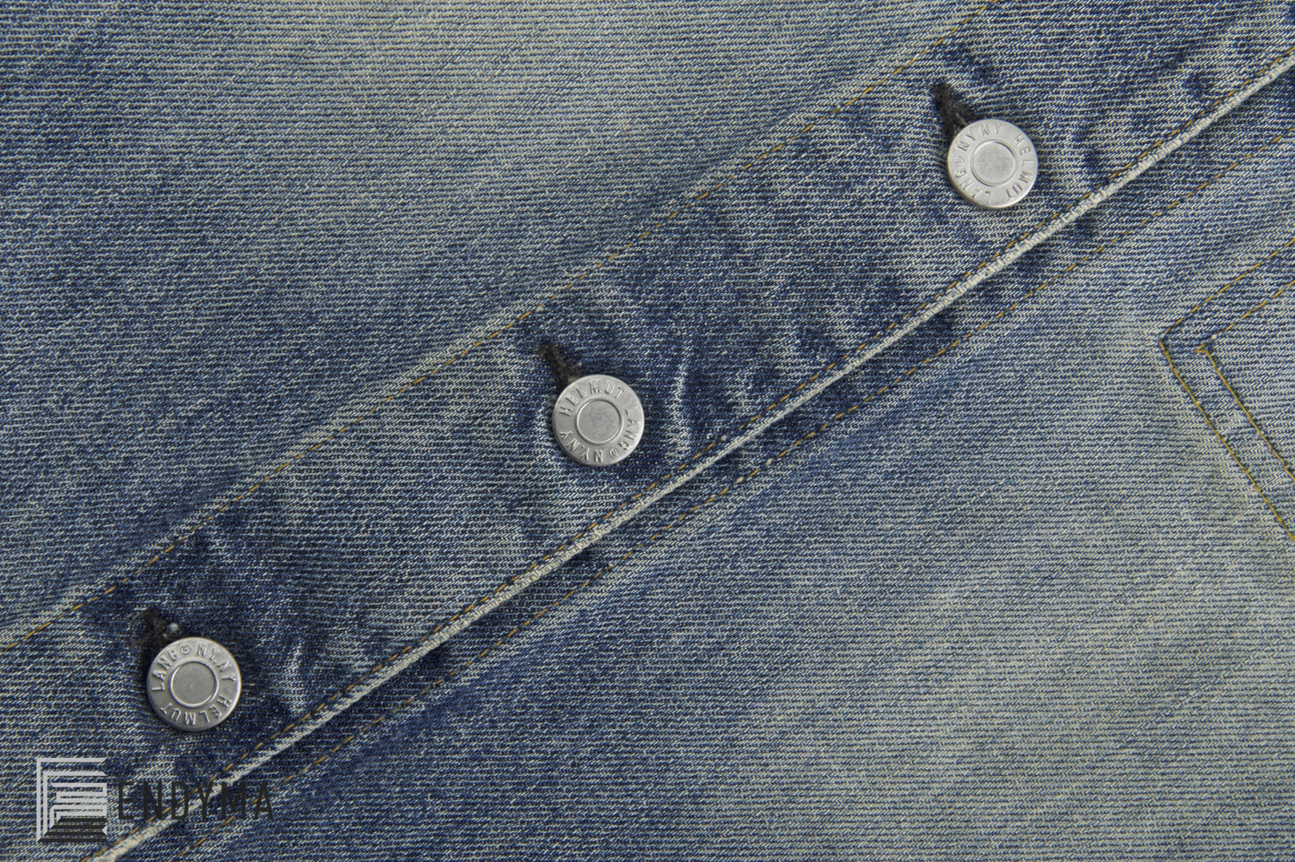 2002 Vintage Sanded Broken Denim 2 Slash Pocket Jacket
