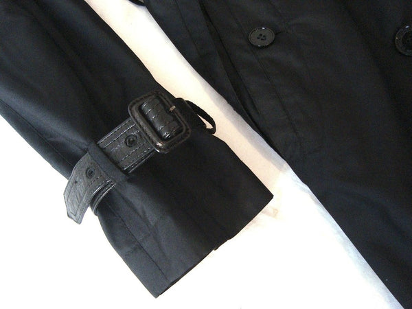 2008 Silk Gabardine Trench Coat with Leather details