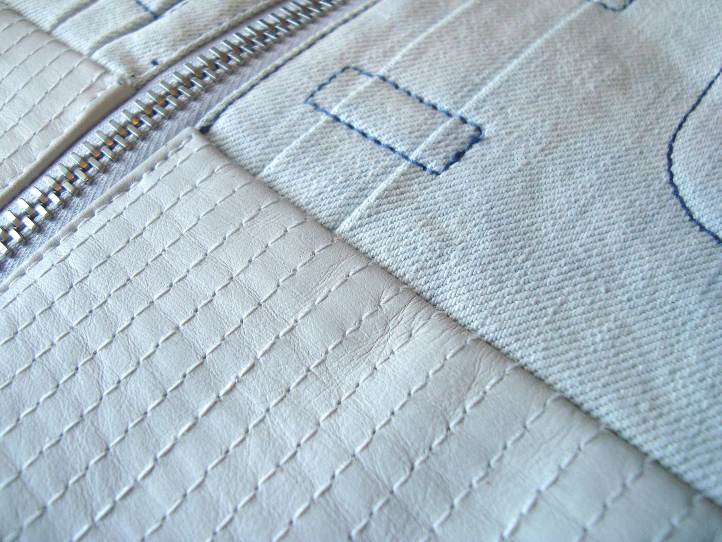 2013 Denim Jacket with Lamb Leather Bodice