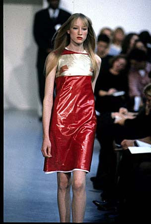 1995 Fine Nylon Dress with Transparent Panel