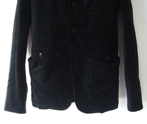 2005 Velvet Blazer Jacket with Oversized pockets and Jacquard trims