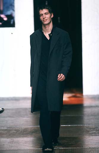 1998 Chesterfield Coat with Cheetah Back Print in Herringbone Wool Tweed