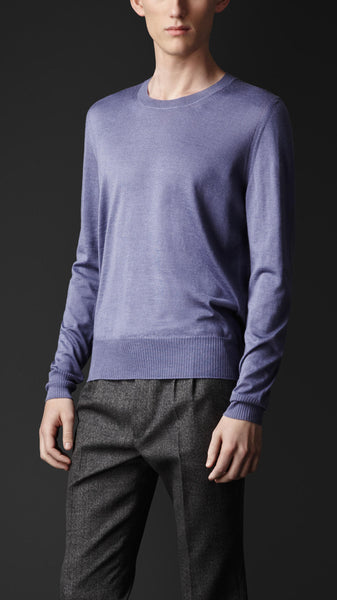 2013 Cashmere/Silk Sweater with Drop-Stitch Detailing