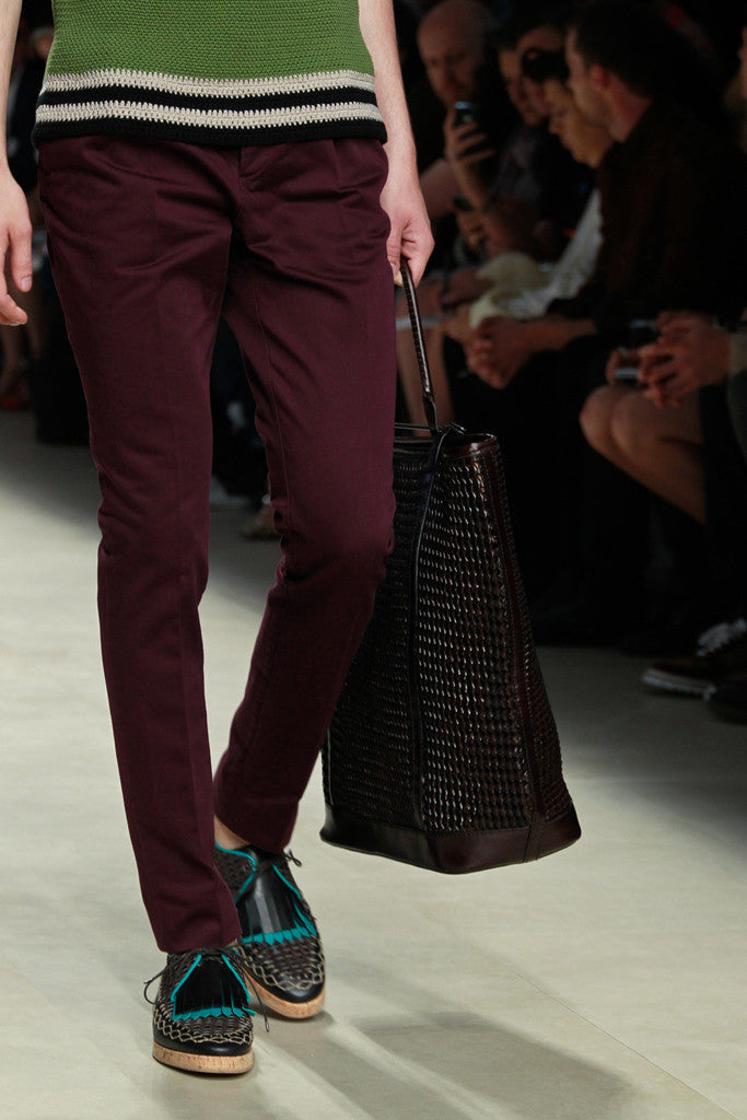 2012 Gabardine Drop-Crotch Trousers with Ruched Waist