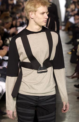 2003 Fine Cashmere Sweater with Cuff Straps and Extended Side Zipper