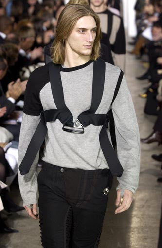 2003 Fine Cashmere Sweater with Cuff Straps and Extended Side Zipper