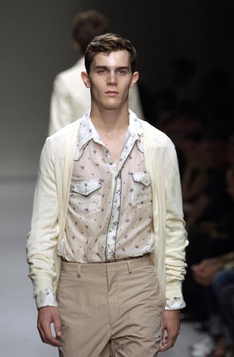 2004 Western Pyjama Shirt in Extrafine Cotton Muslin