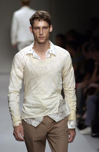 2004 Western Pyjama Shirt in Extrafine Cotton Muslin