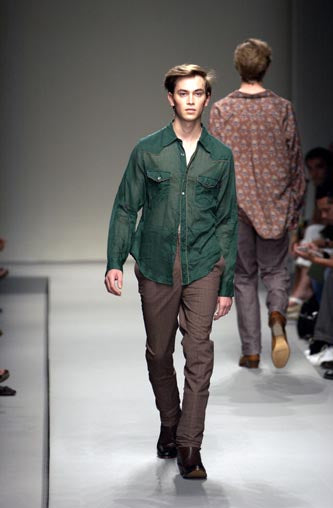 2004 Western Pyjama Shirt in Extrafine Cotton Muslin