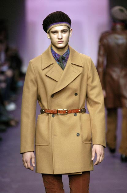 2005 Oversize Naval Coat in Sculptural Melton Wool with Detachable Nylon Hood
