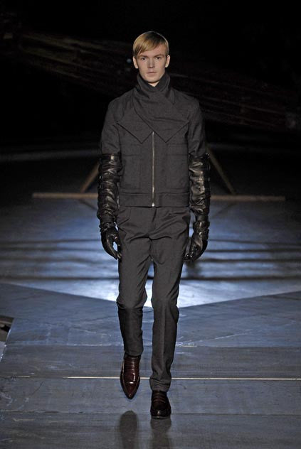 2007 Extrafine Wool Bomber Jacket with Detachable Scarf