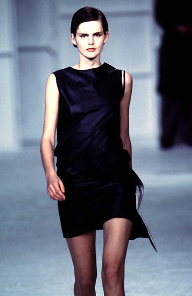 1997 Fine Jersey Spiral Seam Dress with Bondage Straps