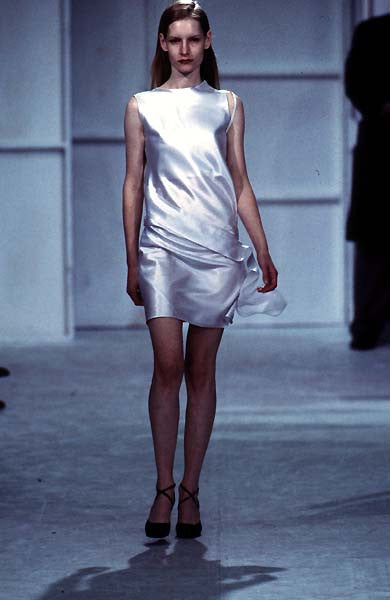 1997 Fine Jersey Spiral Seam Dress with Bondage Straps