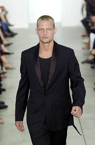 2001 Wool/Silk Tailored Trousers with Elastic Bondage Belt