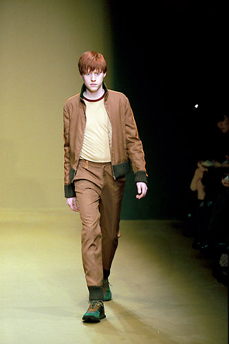 2000 Funnel Neck Sport Blouson with Elongated Sleeves in Raw Denim