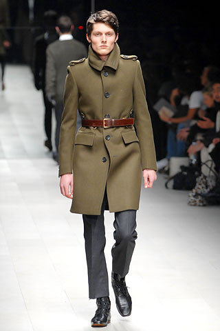 2007 Virgin Wool Single-Breasted Military Coat